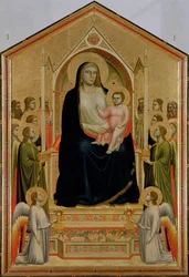 Madonna und Kind auf dem Thron, um 1300-10 (POST-Restaurierung)